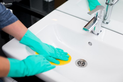 Carpet stain cleaning process in an Ilford property